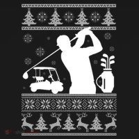 Golfing Fan Ugly Christmas Sweater Women's Hoodie thumb 2