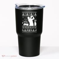 Golfing Fan Ugly Christmas Sweater Tumbler thumb 0