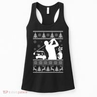 Golfing Fan Ugly Christmas Sweater Women's Tank Top thumb 0