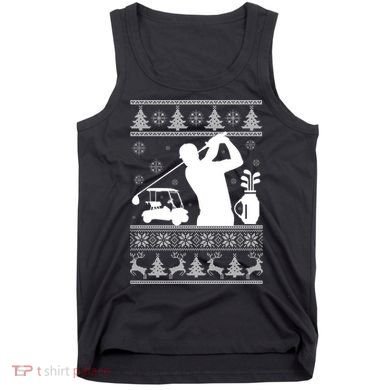 Golfing Fan Ugly Christmas Sweater Tank Top