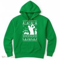 Golfing Fan Ugly Christmas Sweater Hoodie thumb 0