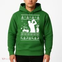 Golfing Fan Ugly Christmas Sweater Hoodie thumb 2
