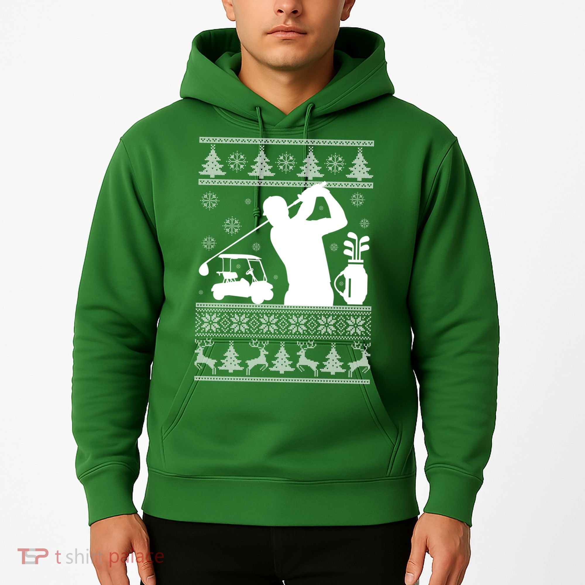 Golfing Fan Ugly Christmas Sweater Hoodie