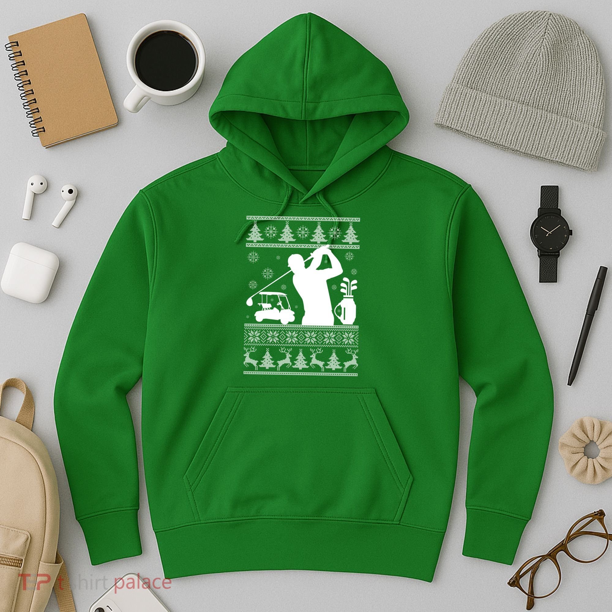 Golfing Fan Ugly Christmas Sweater Hoodie
