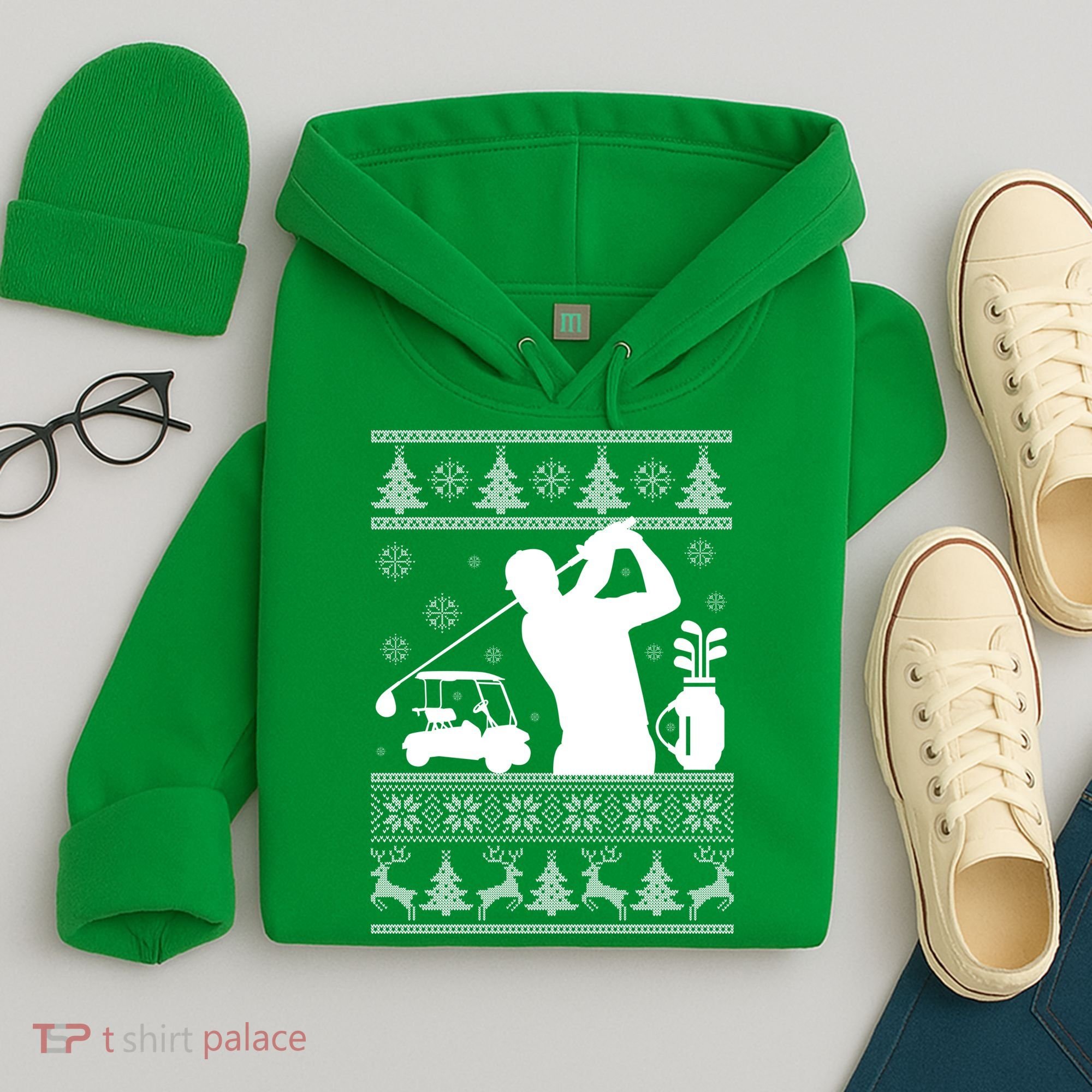 Golfing Fan Ugly Christmas Sweater Hoodie