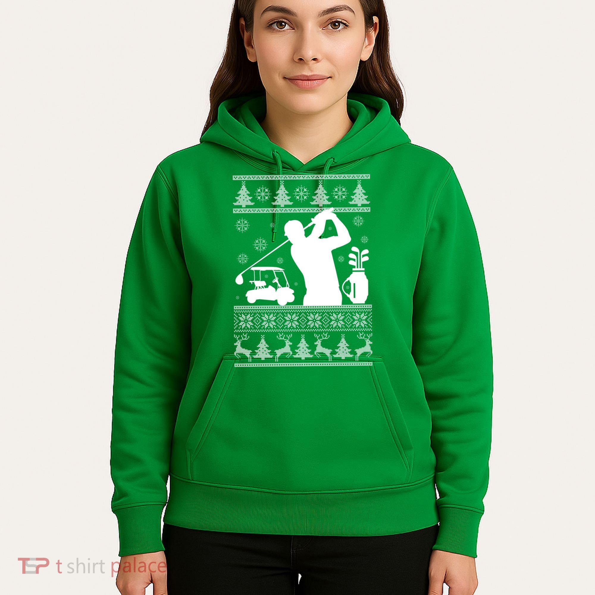Golfing Fan Ugly Christmas Sweater Hoodie