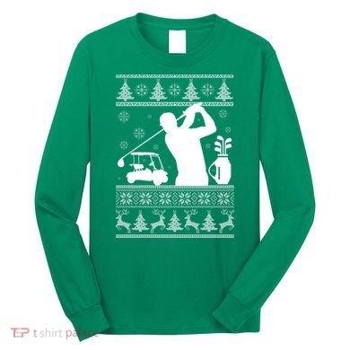 Golfing Fan Ugly Christmas Sweater Long Sleeve Shirt