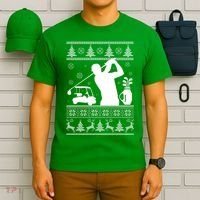 Golfing Fan Ugly Christmas Sweater T-Shirt thumb 6