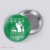 Golfing Fan Ugly Christmas Sweater Button thumb 0