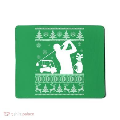 Golfing Fan Ugly Christmas Sweater Mousepad