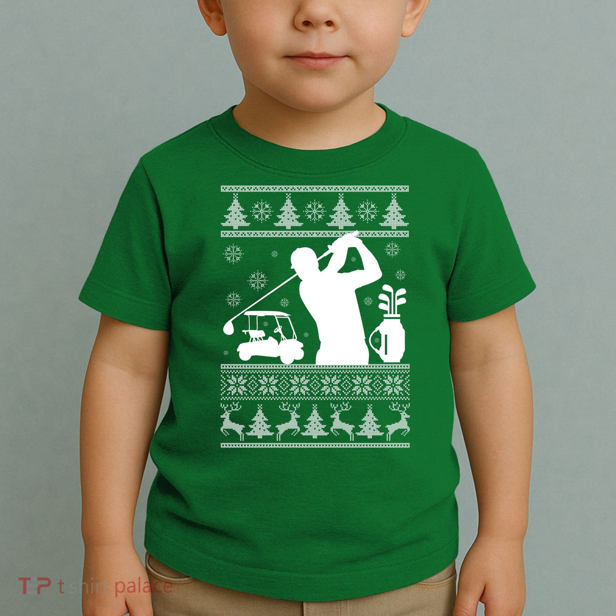 Golfing Fan Ugly Christmas Sweater Toddler T-Shirt