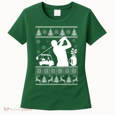 Golfing Fan Ugly Christmas Sweater Women's T-Shirt