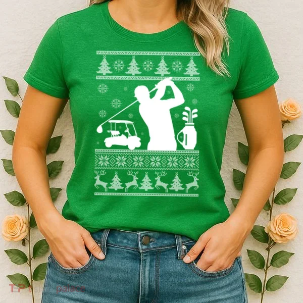 Golfing Fan Ugly Christmas Sweater Women's T-Shirt