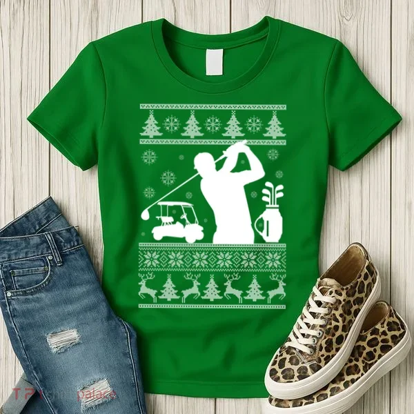 Golfing Fan Ugly Christmas Sweater Women's T-Shirt