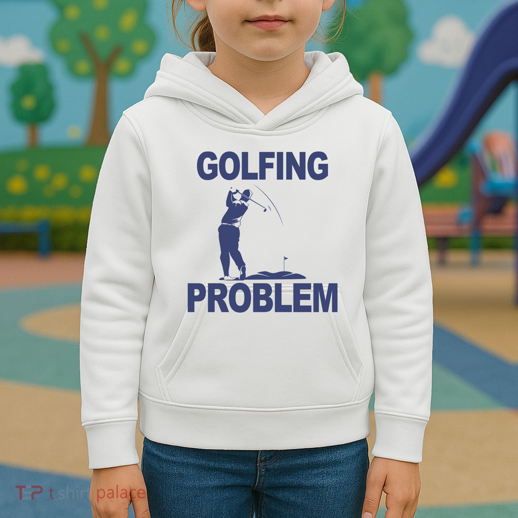Golfing Problem  Kids Hoodie