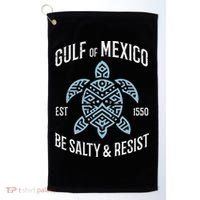 Gulf Of Mexico Resist Protest Resistance Women Gift Golf Towel thumb 0