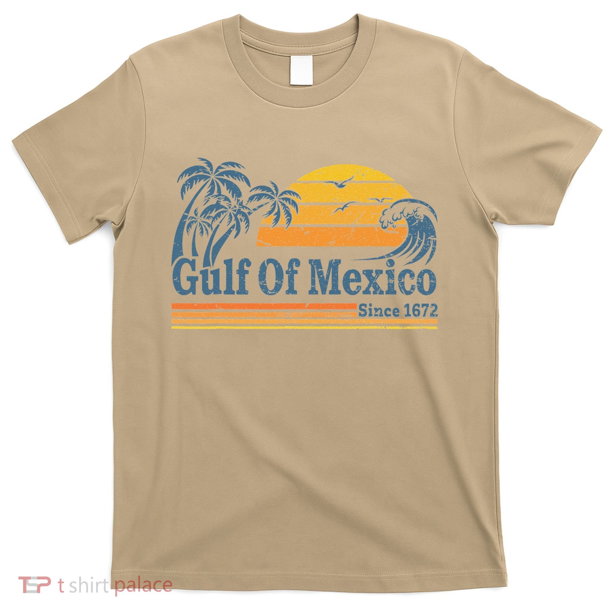 Gulf Of Mexico Since 1672 Retro Vintage Beach T-Shirt