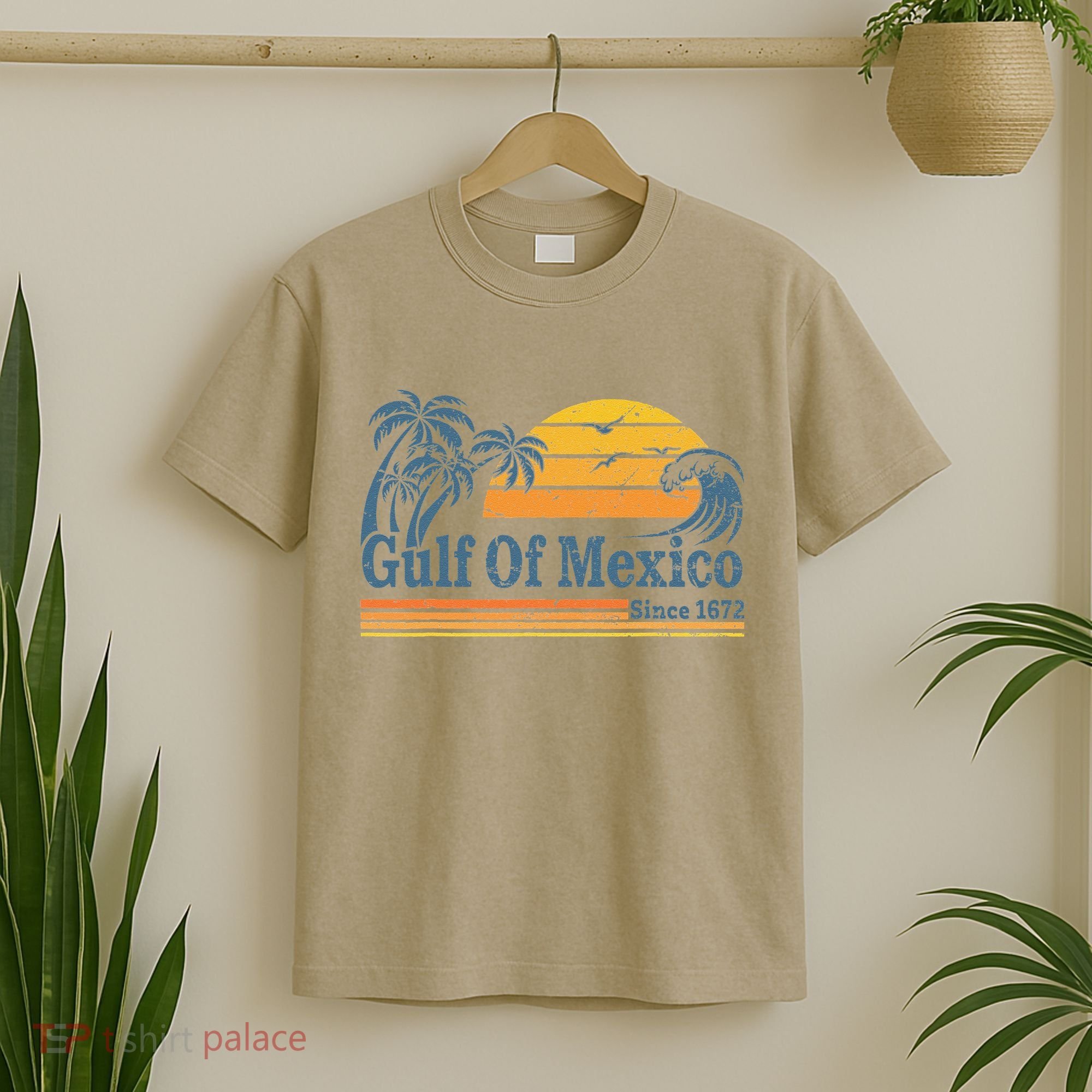 Gulf Of Mexico Since 1672 Retro Vintage Beach T-Shirt