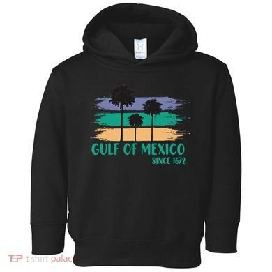 Gulf Of Mexico Since 1672 Retro Vintage Tree Art Toddler Hoodie