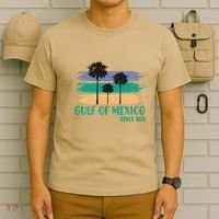Gulf Of Mexico Since 1672 Retro Vintage Tree Art T-Shirt thumb 6