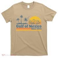 Gulf Of Mexico Since 1672 Retro Vintage Beach T-Shirt thumb 0