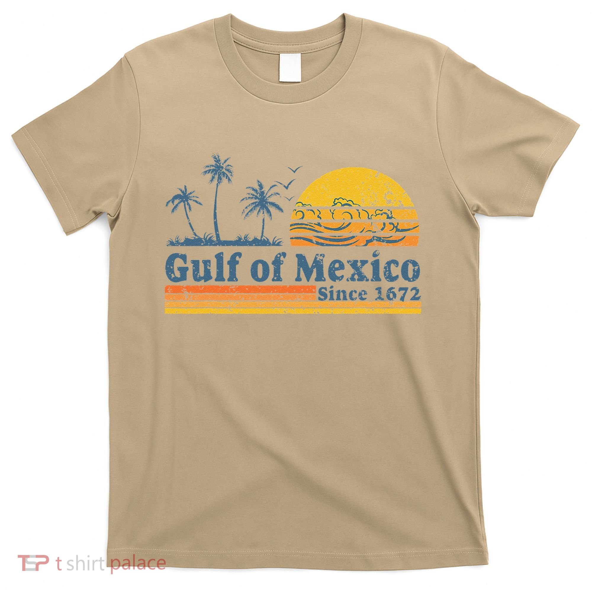Gulf Of Mexico Since 1672 Retro Vintage Beach T-Shirt