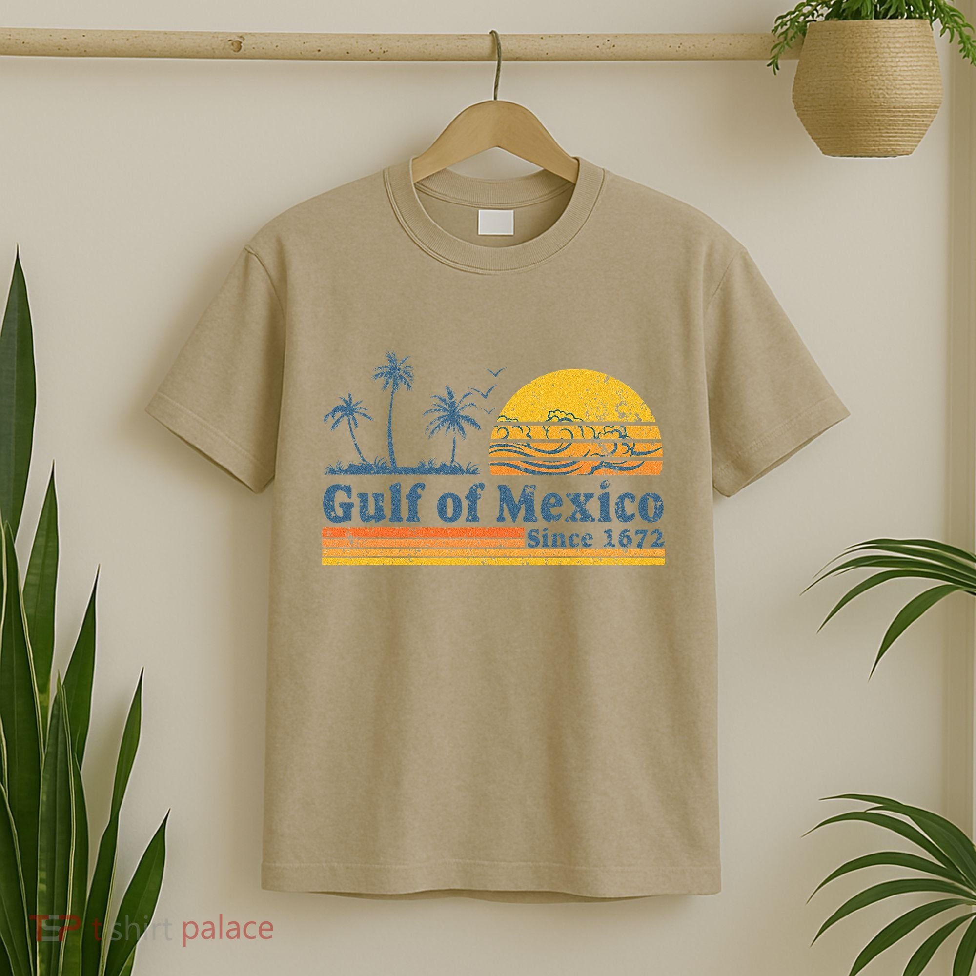 Gulf Of Mexico Since 1672 Retro Vintage Beach T-Shirt