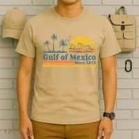 Gulf Of Mexico Since 1672 Retro Vintage Beach T-Shirt thumb 6