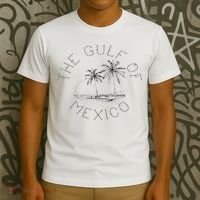 Gulf Of Mexico Palmtrees Beach Gulfo De Mexican Women T-Shirt thumb 3