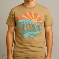 Gulf Of Mexico Est 1550 Retro Vintage Beach Gift T-Shirt thumb 3