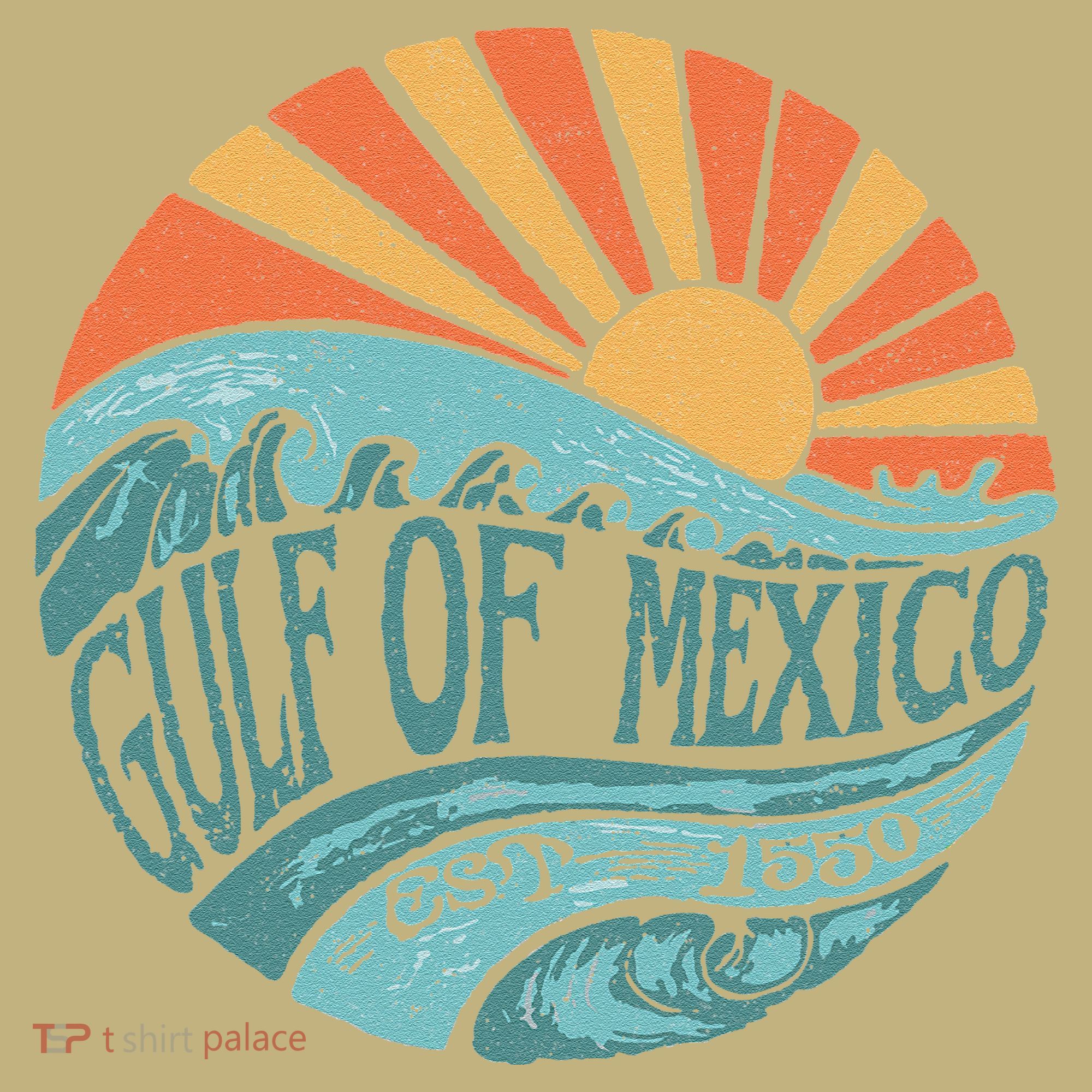 Gulf Of Mexico Est 1550 Retro Vintage Beach Gift T-Shirt