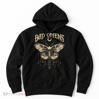 Graphic Omens Music 80s 90s Bad Classic Moths And Moons Hoodie