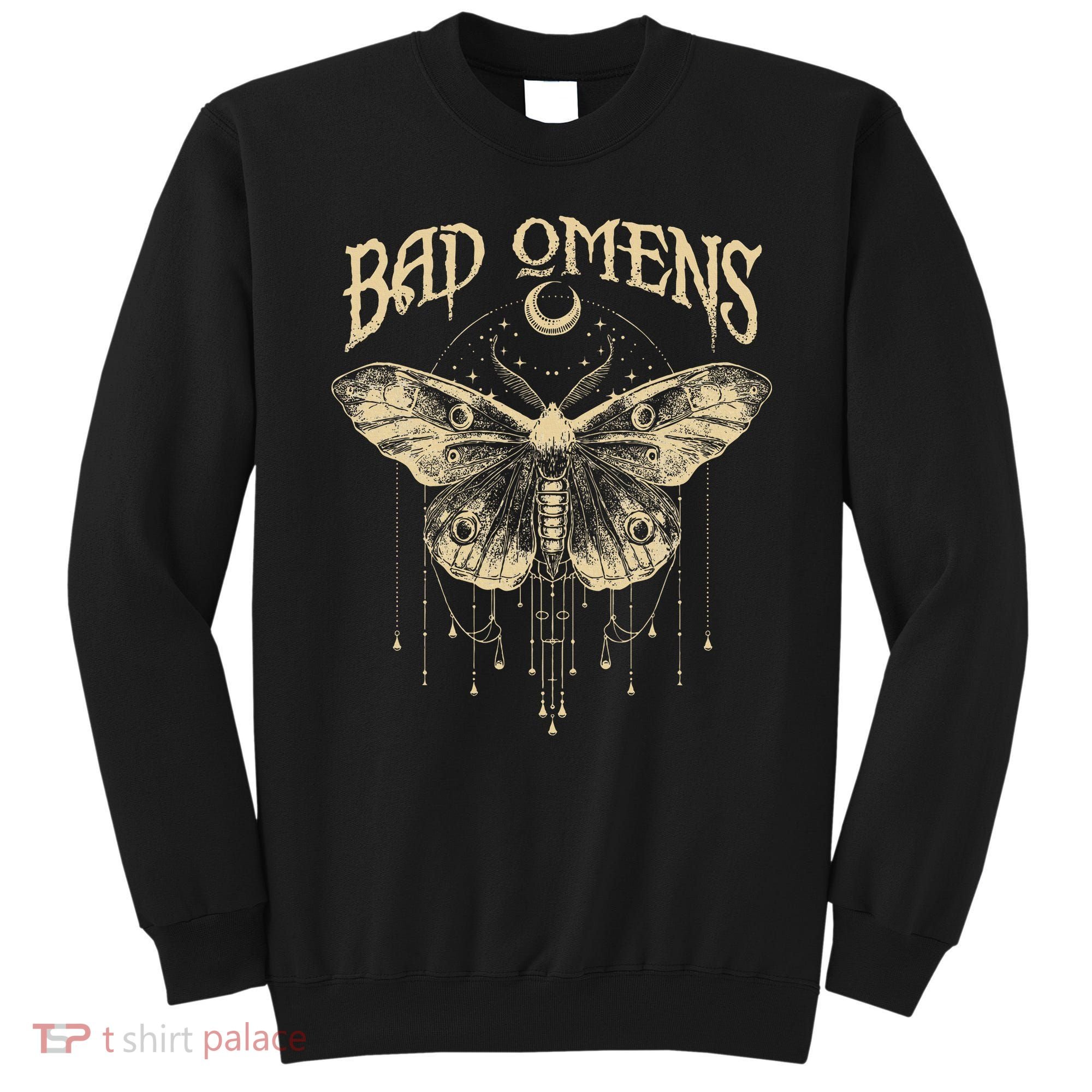 Graphic Omens Music 80s 90s Bad Classic Moths And Moons Sweatshirt
