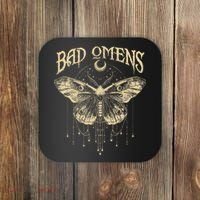 Graphic Omens Music 80s 90s Bad Classic Moths And Moons Coaster thumb 0