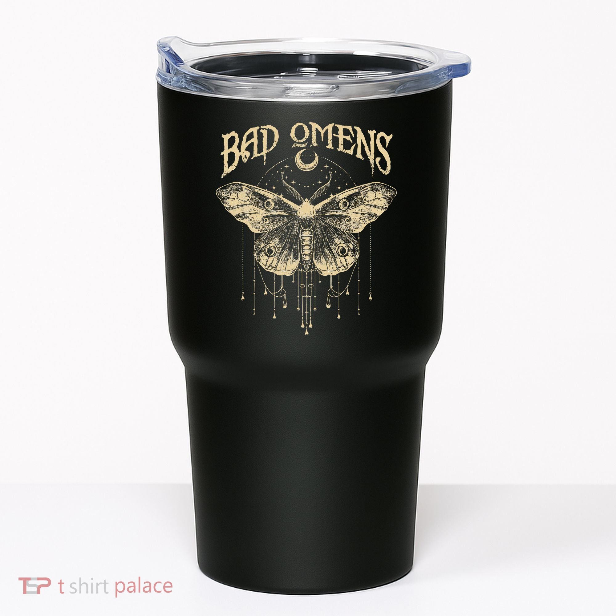 Graphic Omens Music 80s 90s Bad Classic Moths And Moons Tumbler