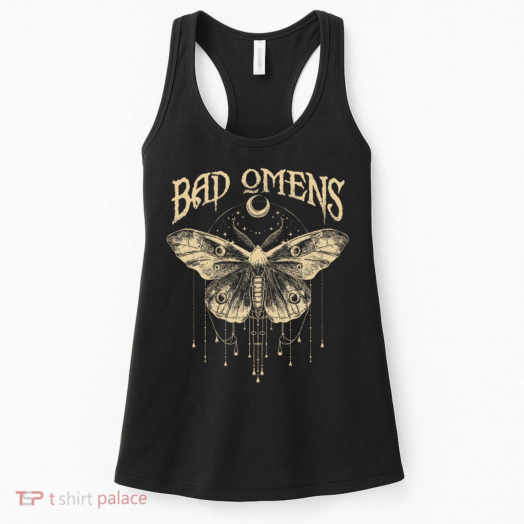 Graphic Omens Music 80s 90s Bad Classic Moths And Moons Women's Tank Top