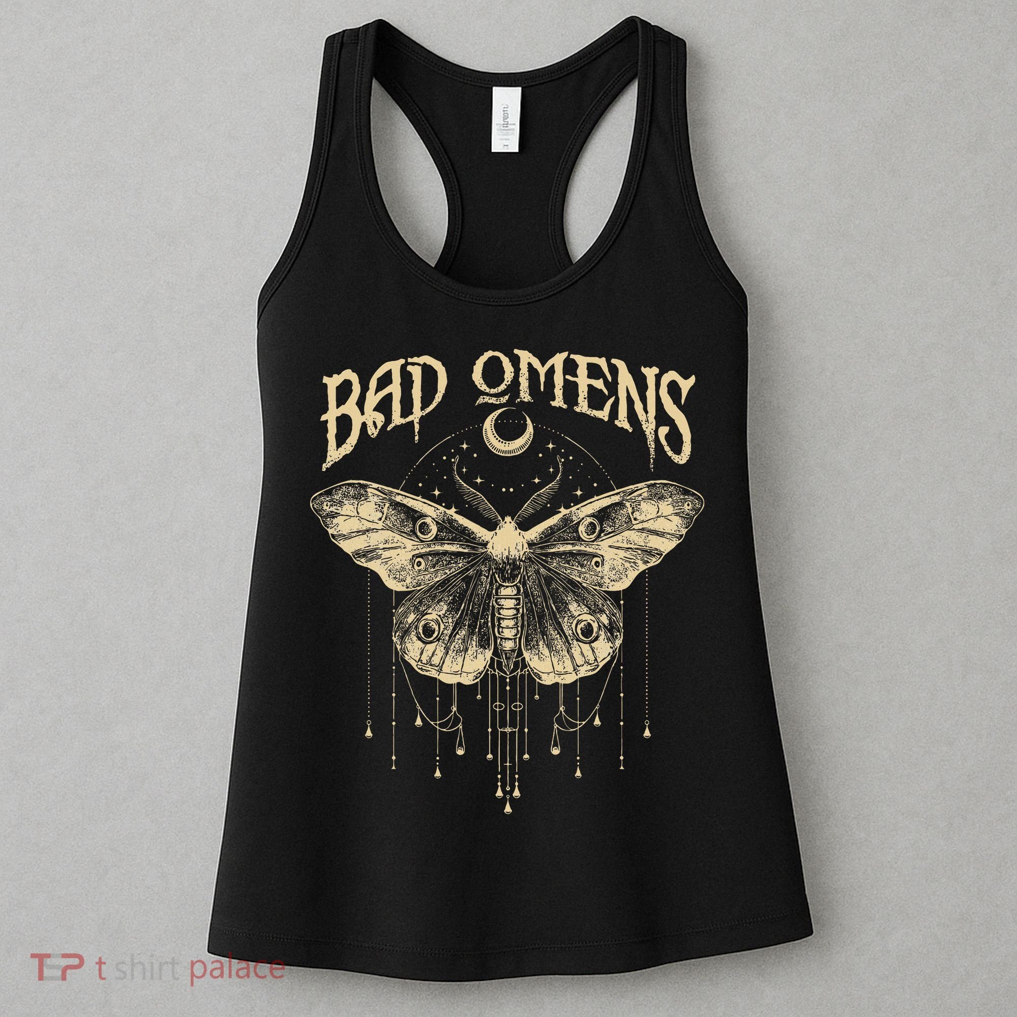 Graphic Omens Music 80s 90s Bad Classic Moths And Moons Women's Tank Top