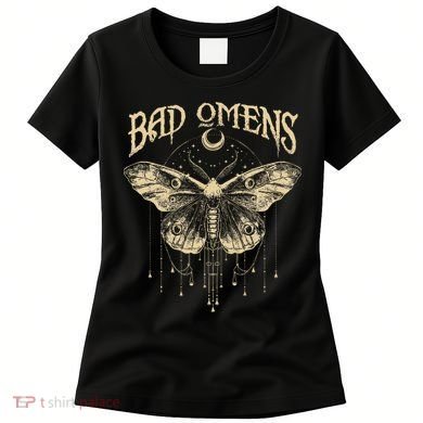 Graphic Omens Music 80s 90s Bad Classic Moths And Moons Women's T-Shirt