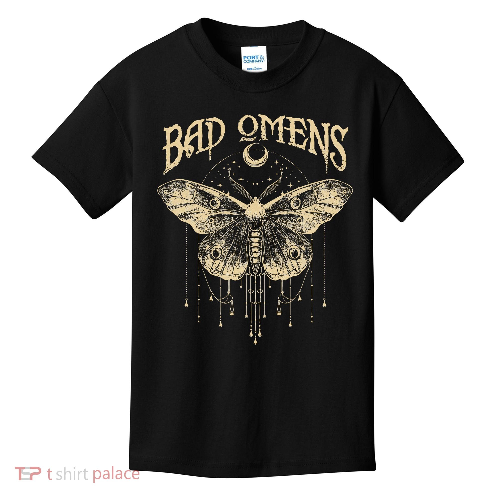 Graphic Omens Music 80s 90s Bad Classic Moths And Moons Kids T-Shirt