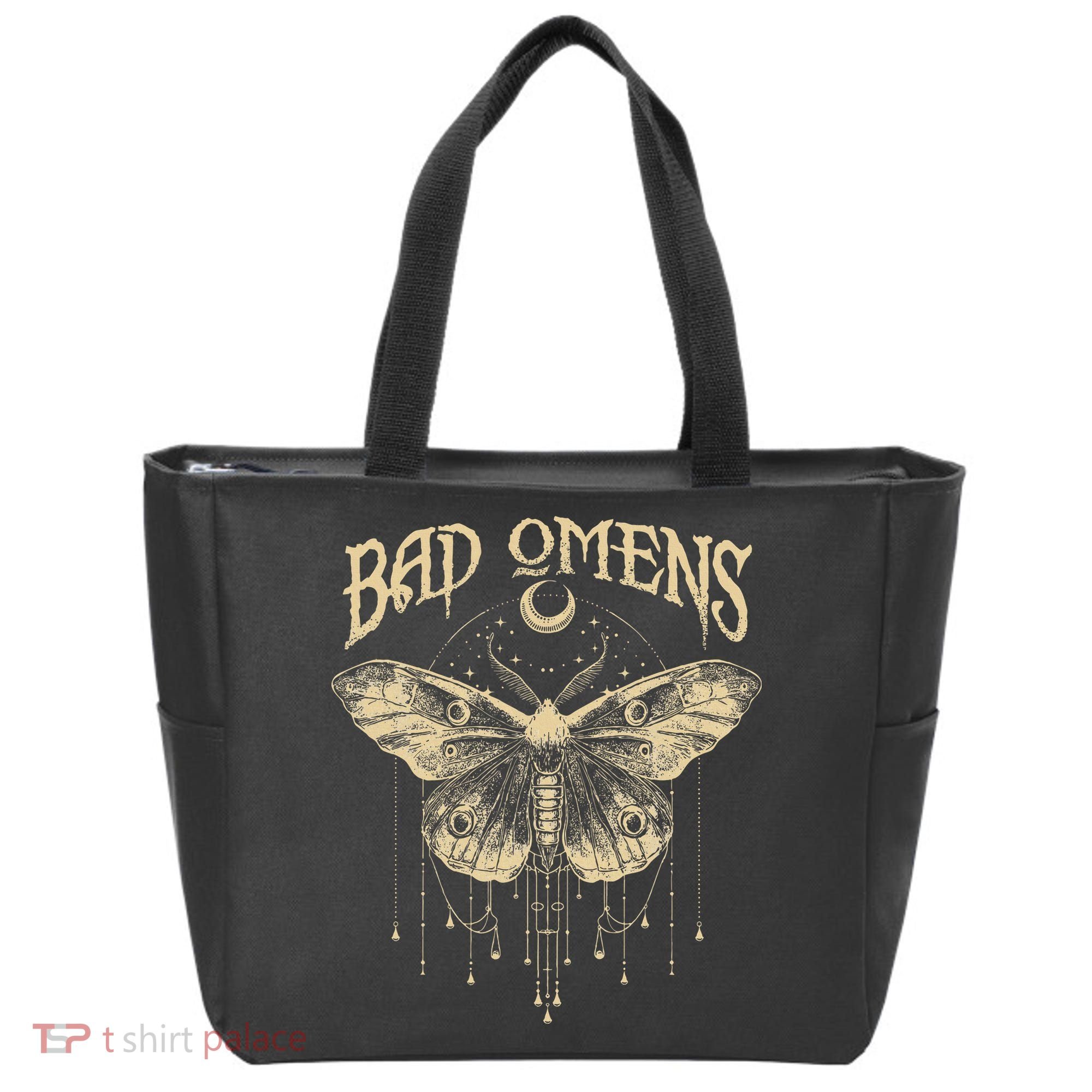 Graphic Omens Music 80s 90s Bad Classic Moths And Moons Tote Bag
