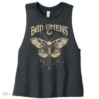 Graphic Omens Music 80s 90s Bad Classic Moths And Moons Women's Racerback Cropped Tank thumb 0
