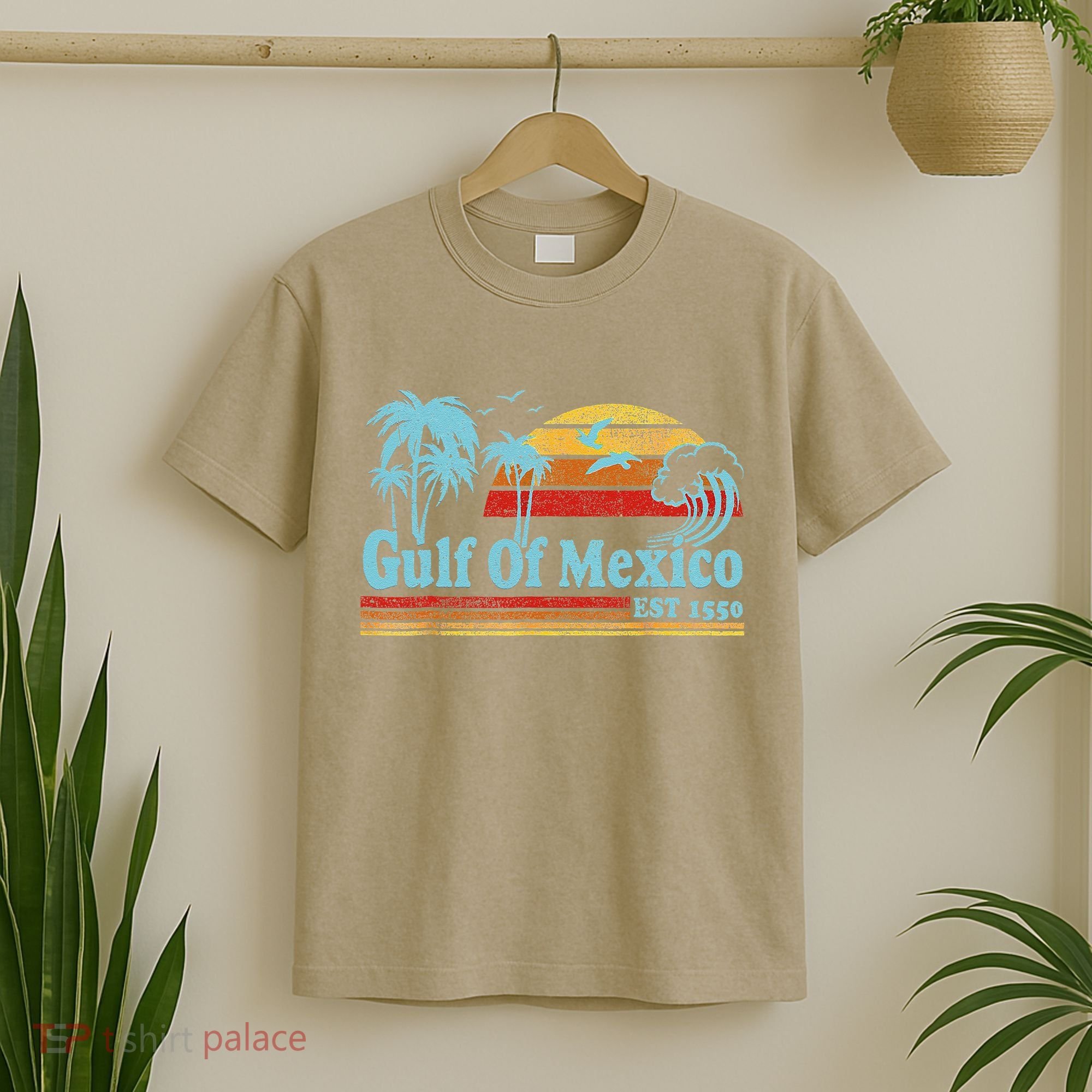 Gulf Of Mexico Est 1550 Retro Vintage Beach For T-Shirt