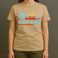 Gulf Of Mexico Est 1550 Retro Vintage Beach For T-Shirt thumb 4