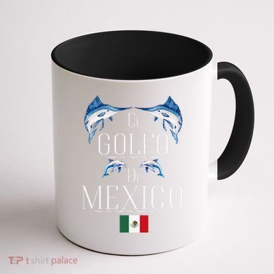 Golf Of Mexico Marlin El Golfo De MéXico Dolphin Flag Coffee Mug back