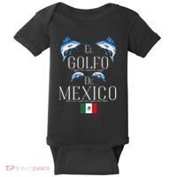Golf Of Mexico Marlin El Golfo De MéXico Dolphin Flag Baby Bodysuit thumb 0