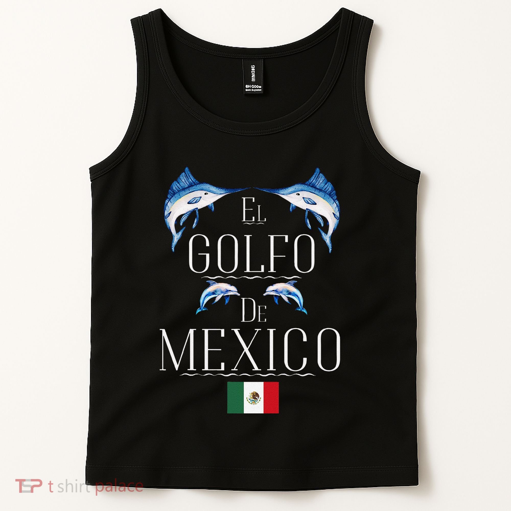 Golf Of Mexico Marlin El Golfo De MéXico Dolphin Flag Tank Top