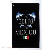 Golf Of Mexico Marlin El Golfo De MéXico Dolphin Flag Golf Towel thumb 0