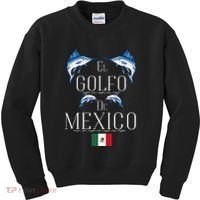 Golf Of Mexico Marlin El Golfo De MéXico Dolphin Flag Kids Sweatshirt thumb 0