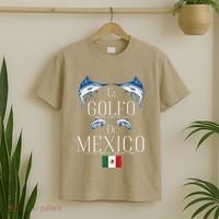 Golf Of Mexico Marlin El Golfo De MéXico Dolphin Flag T-Shirt thumb 2