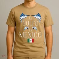 Golf Of Mexico Marlin El Golfo De MéXico Dolphin Flag T-Shirt thumb 3